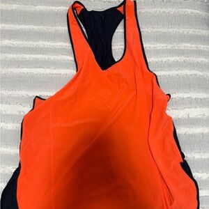 Sz 12 lululemon athletica Orange and Navy Racerback Tank Top